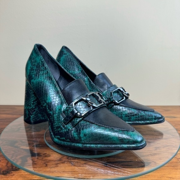 NORDSTROM RACK Oslo Block Heel Pump in teal - Picture 5 of 14